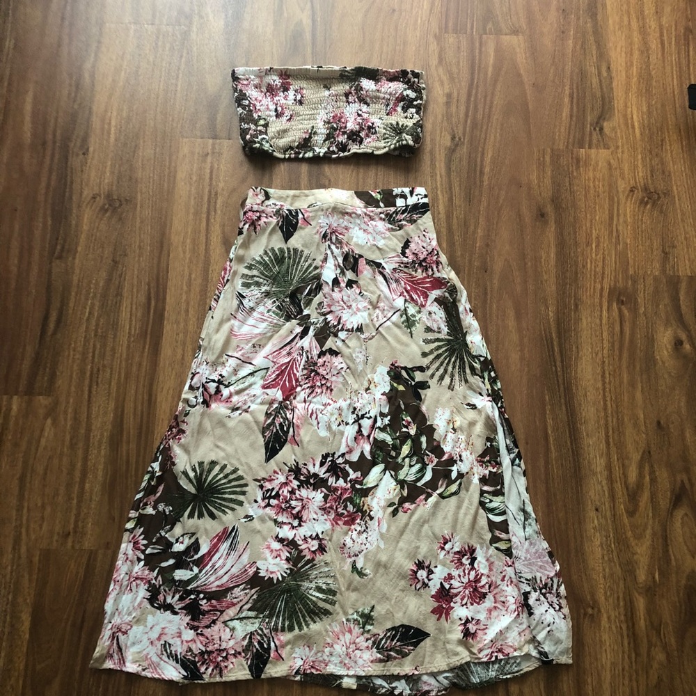 Crop top and skirt